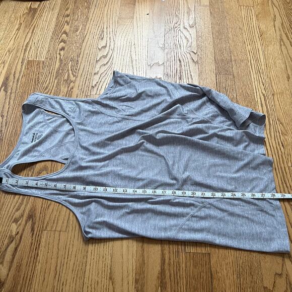 Reebok Plus Size Women's Heather Gray Athletic Racer Back Tank - 2X - Picture 6 of 6